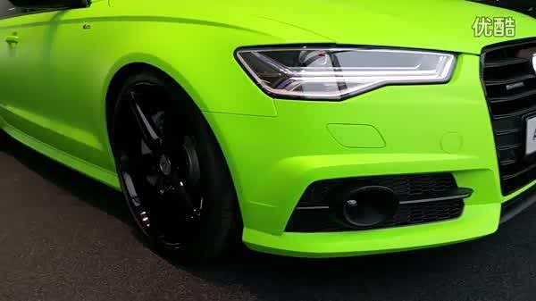 绿色涂装 4s店拍奥迪a6 avant旅行车