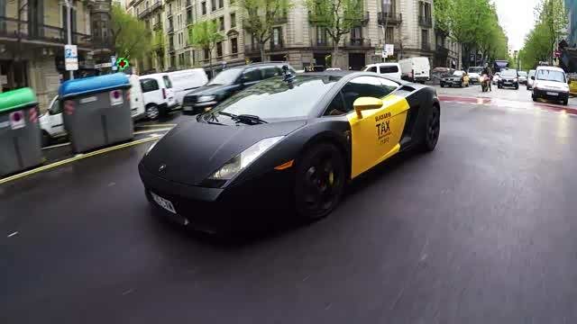 不用付钱 不同乘客体验兰博基尼出租车