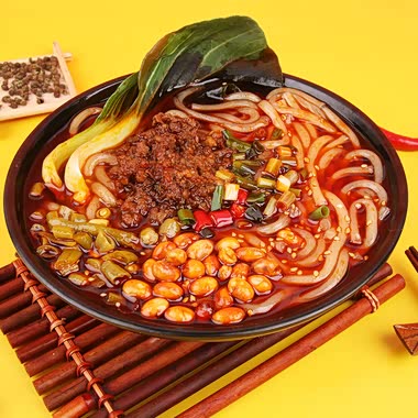 嘿多鱼 重庆酸辣粉豌豆杂酱粉红薯粉四川重庆风味速食手工粗粉 350g*3