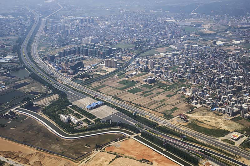 福州长乐漳港镇,机场高速.