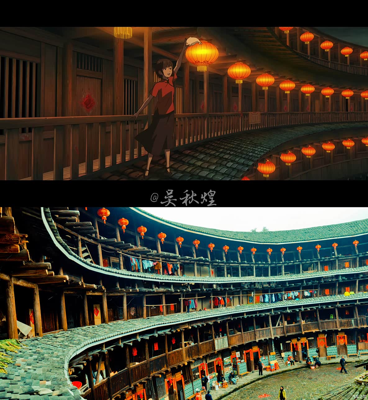 03跟着电影去旅行田螺坑土楼群"椿去湫来,海棠花开.