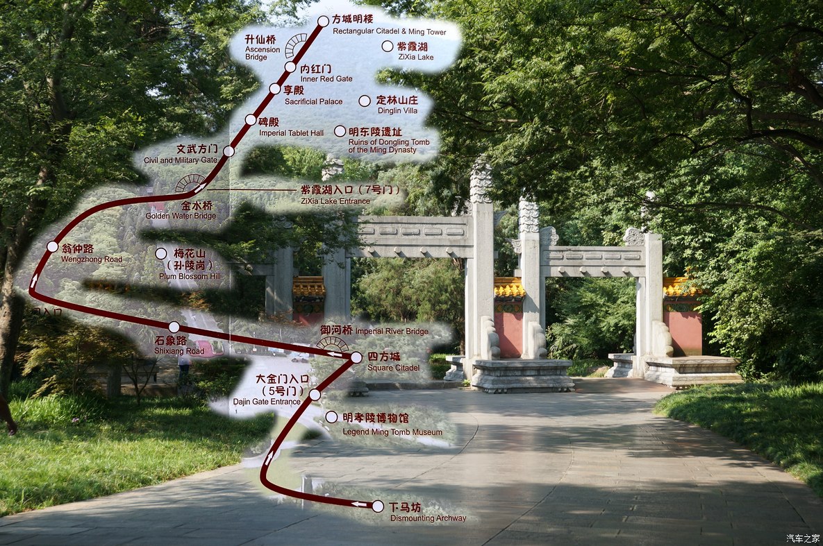 明孝陵地图景点路线图图片