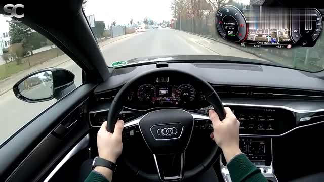 19款奥迪a6avant路试坐进驾驶室开车上路那刻才知道有多霸气