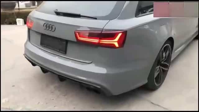 打开奥迪rs6的led尾灯,踩下油门那一刻才明白160万花的太值了